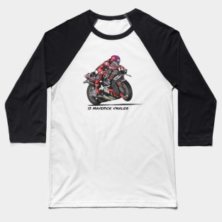 Drawing of MotoGP No 12 Maverick Vinales Baseball T-Shirt